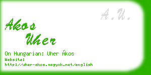 akos uher business card