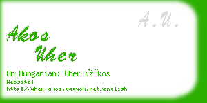 akos uher business card